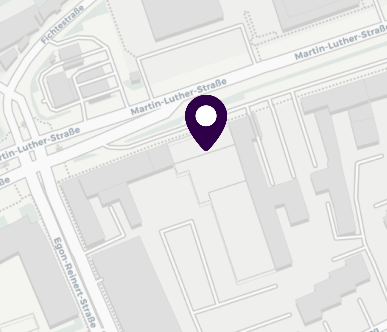 Kartenausschnitt mit Standort qards GmbH in der Martin-Luther-Straße 12, 66111 Saarbrücken