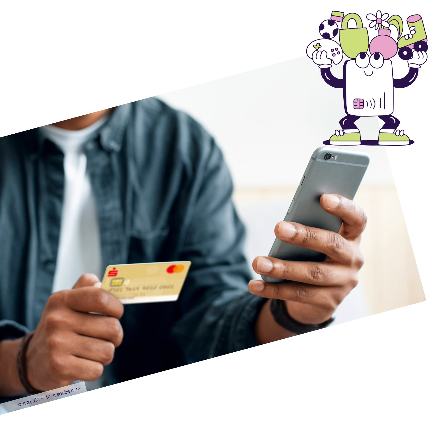 Karteninhabender mit Kreditkarte